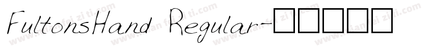 FultonsHand Regular字体转换